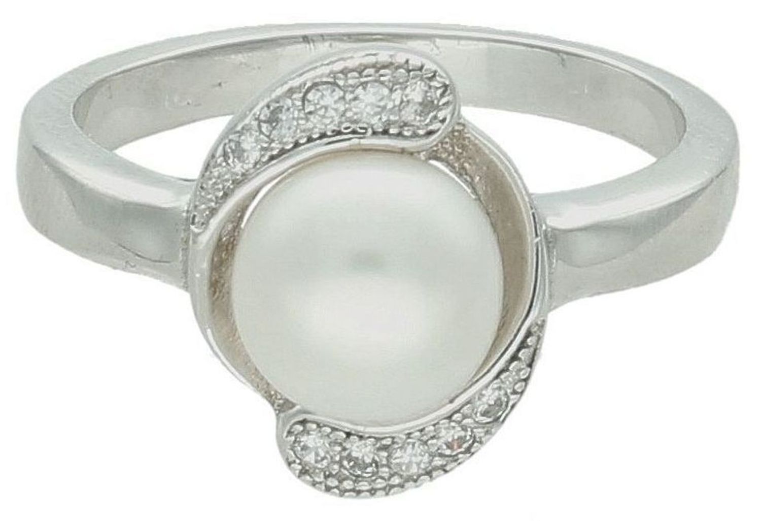 Pierścionek srebrny z perłą i cyrkoniami rozmiar 12 P 1596. Srebrny pierścionek damski. Srebrny pierścionek z cyrkonią. Pierścionek z granatową cyrkonią dla kobiety, Pierścionek damski na prezent.5.jpg